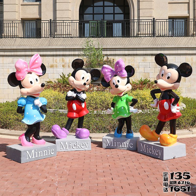 商場(chǎng)影院玻璃鋼卡通動(dòng)畫(huà)片米老鼠雕塑